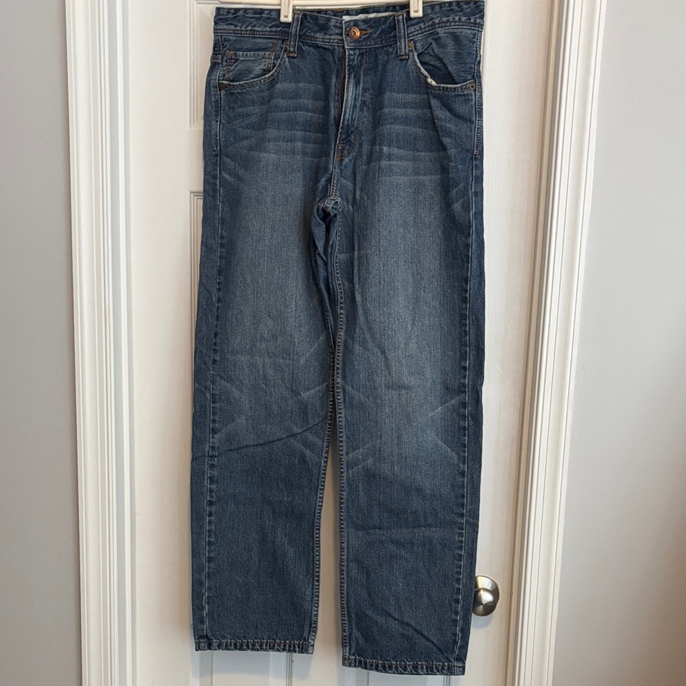 DKNY Men's Dark Blue Relaxed Jeans